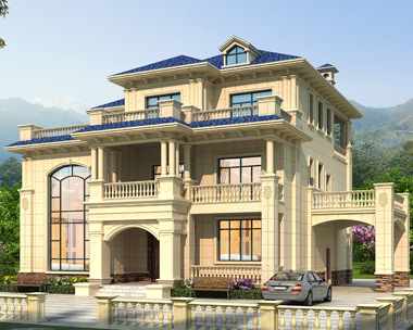 江西上饒方先生歐式私人豪華復式別墅設計案例（首層面積246平米）